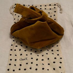 Very Gently Used Clare V Mustard Velvet Chou Chou